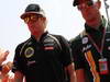 GP ITALIA, 09.09.2012- Kimi Raikkonen (FIN) Lotus F1 Team E20 e Heikki Kovalainen (FIN) Caterham F1 Team CT01