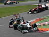 GP ITALIA, 09.09.2012- Gara,  Michael Schumacher (GER) Mercedes AMG F1 W03 davanti a Sebastian Vettel (GER) Red Bull Racing RB8 