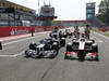 GP ITALIA, 09.09.2012- Gara,  Pastor Maldonado (VEN) Williams F1 Team FW34 e Lewis Hamilton (GBR) McLaren Mercedes MP4-27 