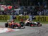 GP ITALIA, 09.09.2012- Gara,  Felipe Massa (BRA) Ferrari F2012 e Narain Karthikeyan (IND) HRT Formula 1 Team F112 