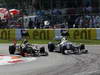GP ITALIA, 09.09.2012- Gara,  Kimi Raikkonen (FIN) Lotus F1 Team E20 e Sergio Prez (MEX) Sauber F1 Team C31 