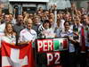 GP ITALIA, 09.09.2012- Gara, Festeggiamenti, secondo Sergio Prez (MEX) Sauber F1 Team C31 with Peter Sauber (SUI), Sauber F1 Team, Team Principal  e Monisha Kaltenborn (AUT), Chief Executive Officer, Sauber F1 Team