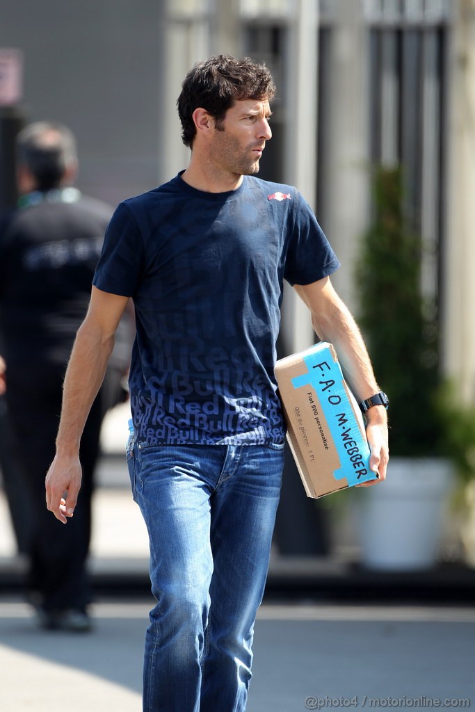 GP ITALIA, 06.09.2012- Mark Webber (AUS) Red Bull Racing RB8 