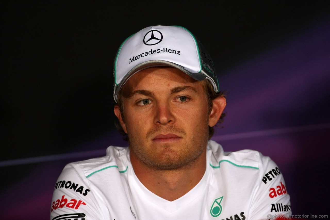 GP ITALIA, 06.09.2012- Conferenza Stampa, Nico Rosberg (GER) Mercedes AMG F1 W03 