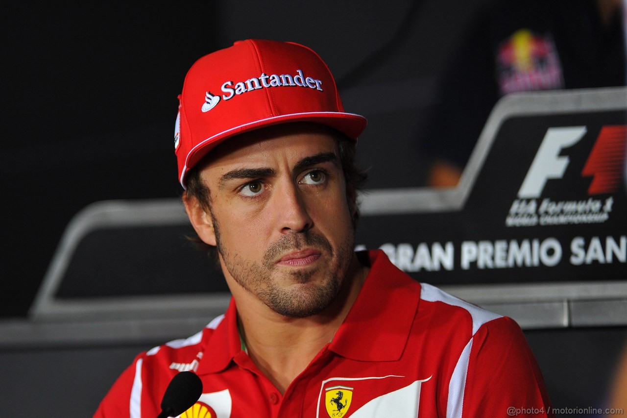 GP ITALIA, 06.09.2012- Conferenza Stampa, Fernando Alonso (ESP) Ferrari F2012