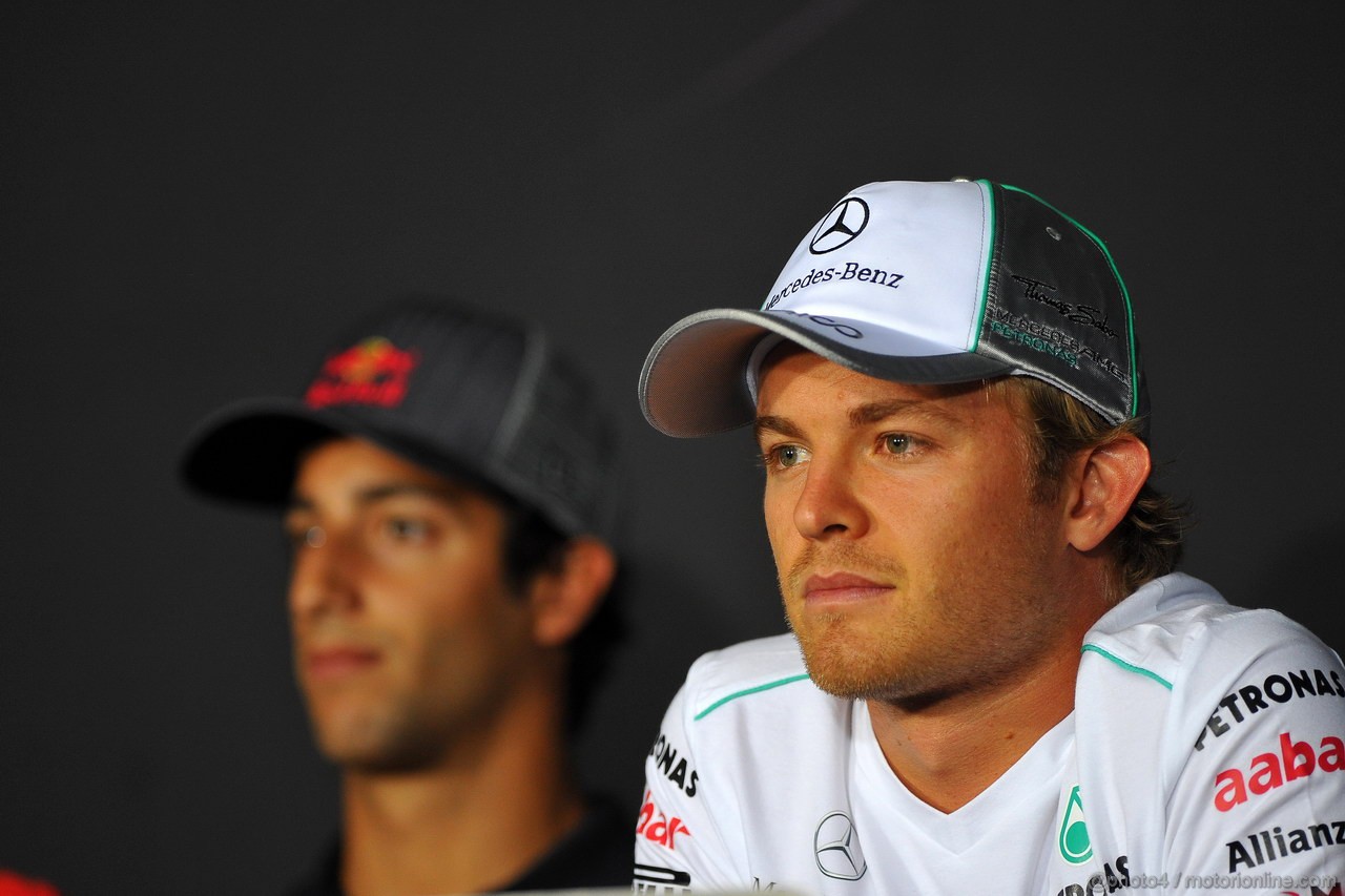 GP ITALIA, 06.09.2012- Conferenza Stampa, Nico Rosberg (GER) Mercedes AMG F1 W03 