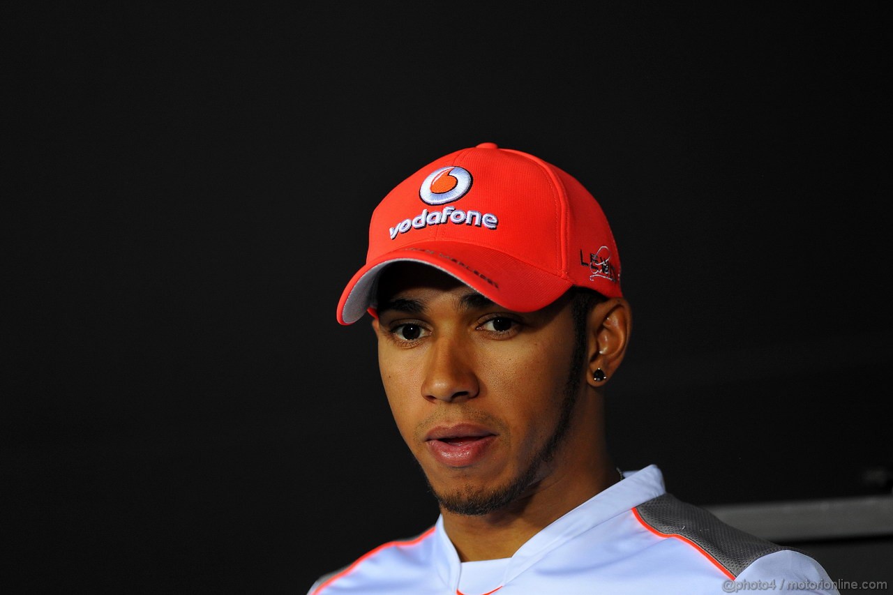 GP ITALIA, 06.09.2012- Conferenza Stampa, Lewis Hamilton (GBR) McLaren Mercedes MP4-27 