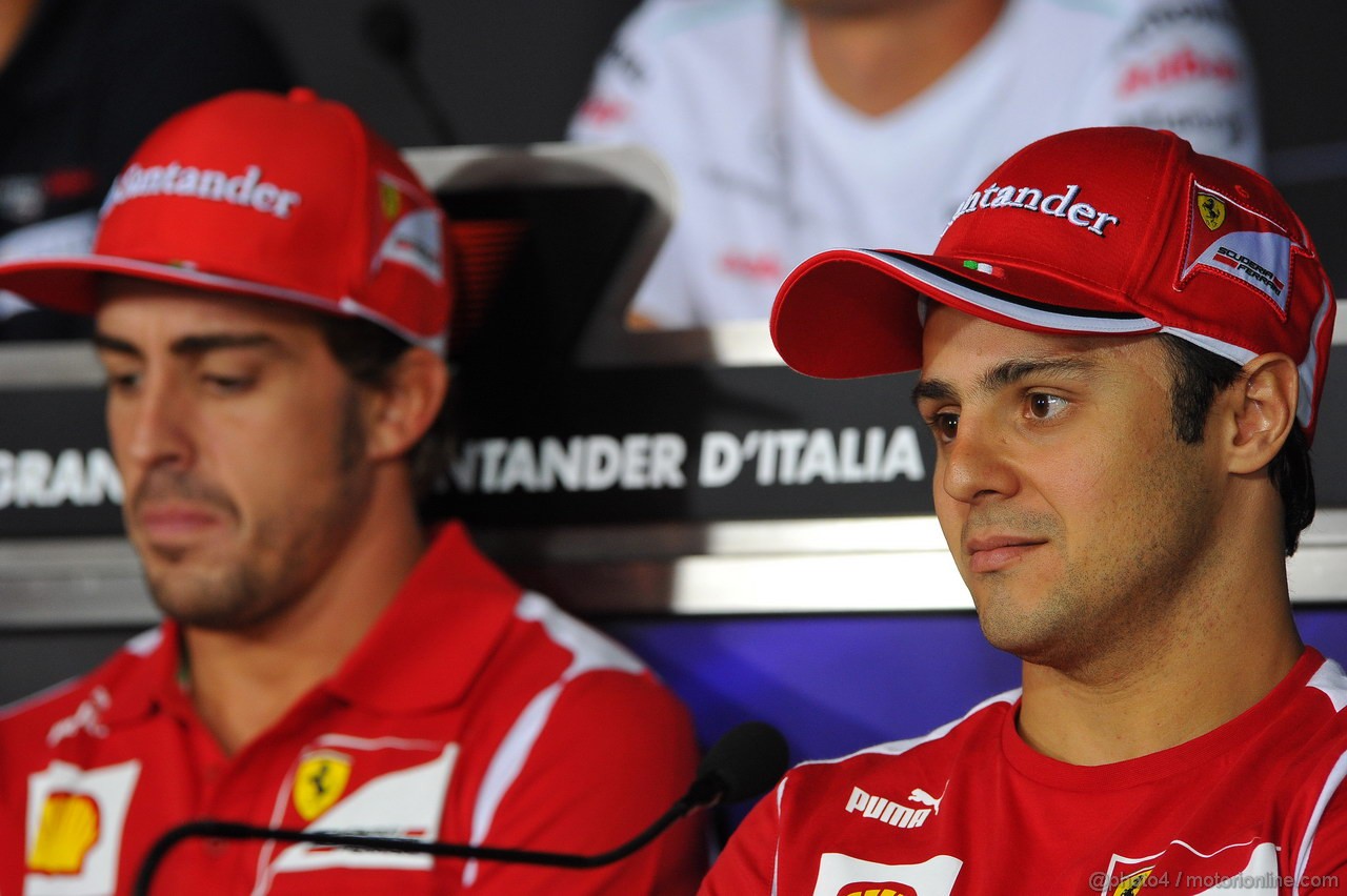 GP ITALIA, 06.09.2012- Conferenza Stampa, Felipe Massa (BRA) Ferrari F2012 