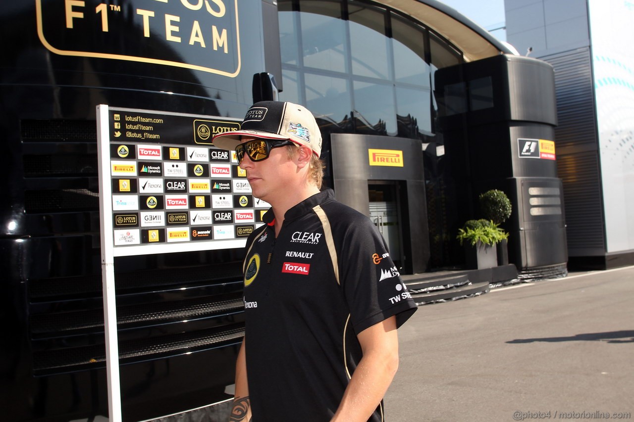GP ITALIA, 06.09.2012- Kimi Raikkonen (FIN) Lotus F1 Team E20 