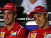 GP ITALIA, 06.09.2012- Conferenza Stampa, Fernando Alonso (ESP) Ferrari F2012 e Felipe Massa (BRA) Ferrari F2012 