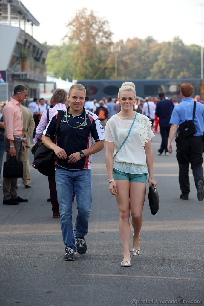 GP ITALIA, 08.09.2012- Valtteri Bottas (FIN), Test Driver, Williams F1 Team e Domenica