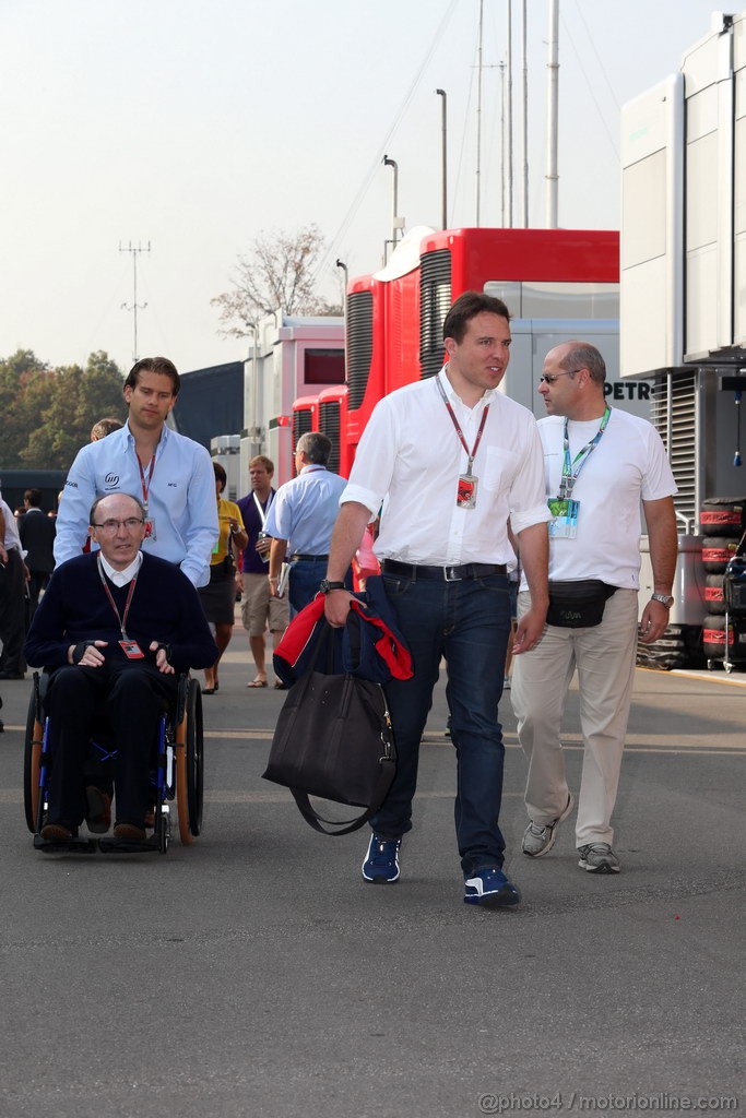 GP ITALIA, 08.09.2012- Sir Frank Williams(gbr),Team Principal Williams F1 Team e his son