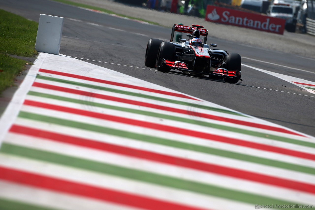 GP ITALIA, 08.09.2012- Prove Libere 3, Jenson Button (GBR) McLaren Mercedes MP4-27 