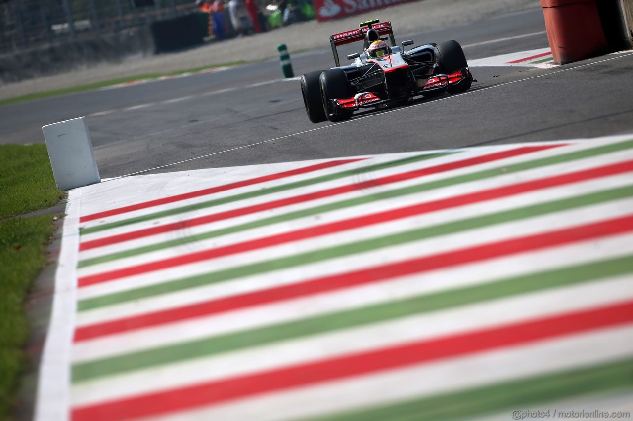 GP ITALIA, 08.09.2012- Prove Libere 3, Lewis Hamilton (GBR) McLaren Mercedes MP4-27 