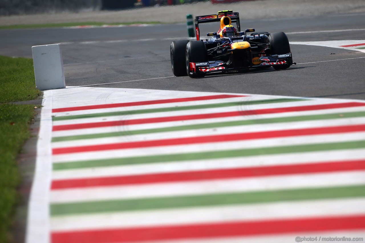 GP ITALIA, 08.09.2012- Prove Libere 3, Mark Webber (AUS) Red Bull Racing RB8 