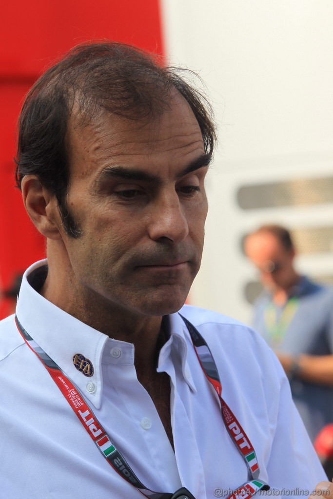 GP ITALIA, 08.09.2012- Prove Libere 3, Emanuele Pirro (ITA), FIA Steward 