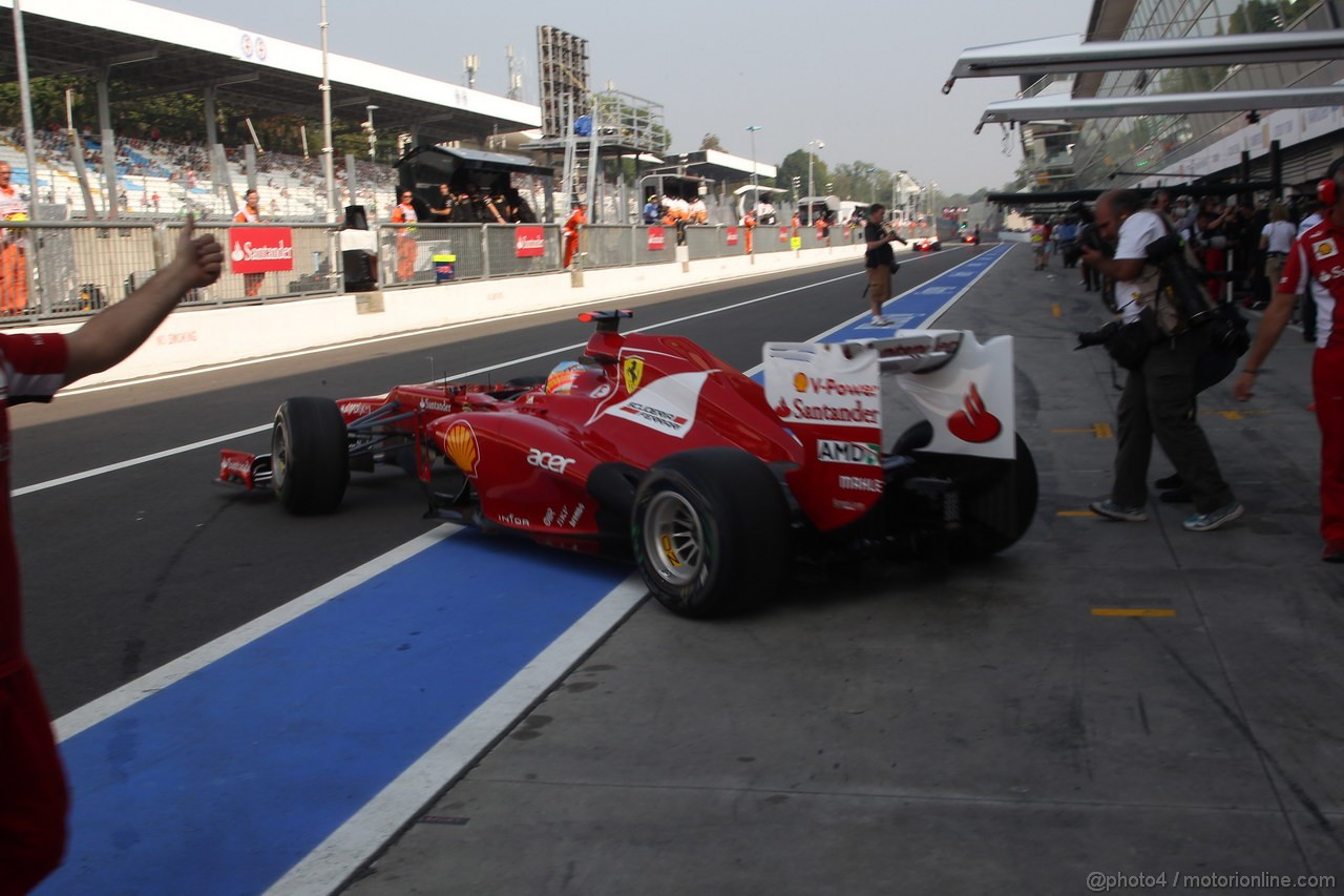 GP ITALIA, 08.09.2012- Prove Libere 3, Fernando Alonso (ESP) Ferrari F2012 