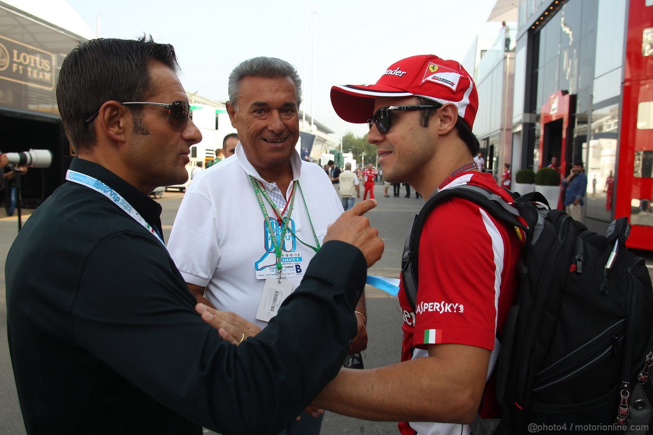 GP ITALIA, 08.09.2012- Prove Libere 3, Gianni Morbidelli (ITA) e Felipe Massa (BRA) Ferrari F2012 