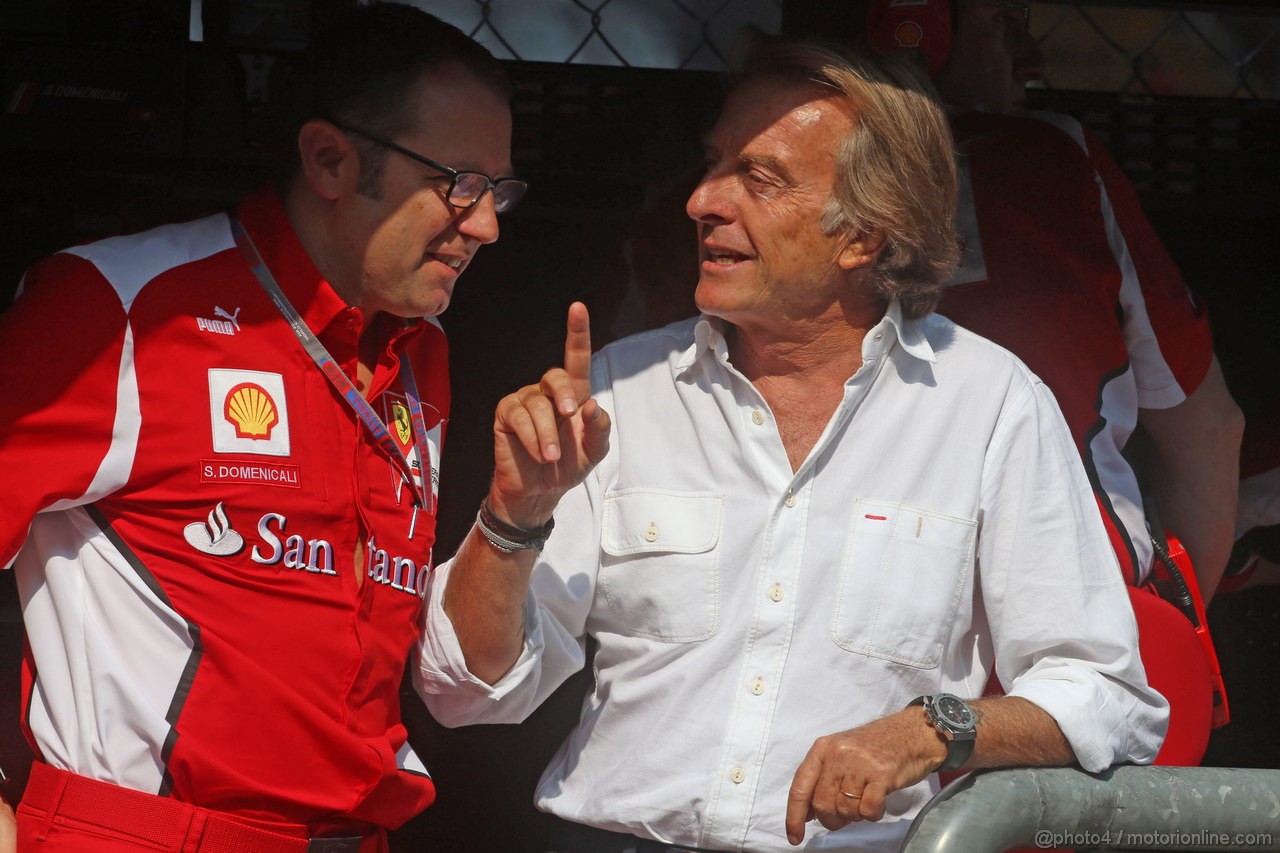 GP ITALIA, 08.09.2012- Prove Libere 3, Luca Cordero di Montezemolo (ITA), President Ferrari  e Stefano Domenicali (ITA), Team Principal