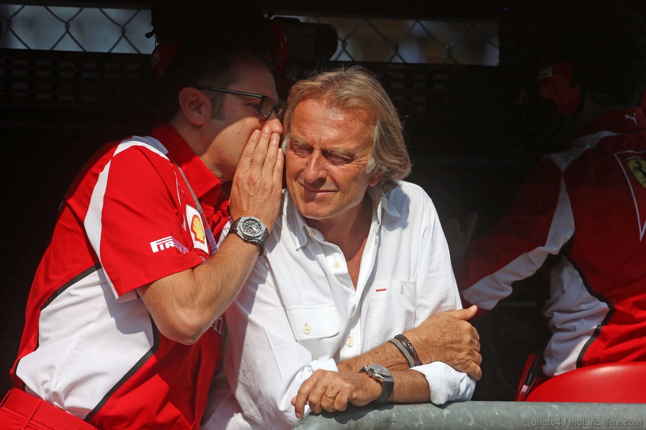 GP ITALIA, 08.09.2012- Prove Libere 3, Luca Cordero di Montezemolo (ITA), President Ferrari  e Stefano Domenicali (ITA), Team Principal