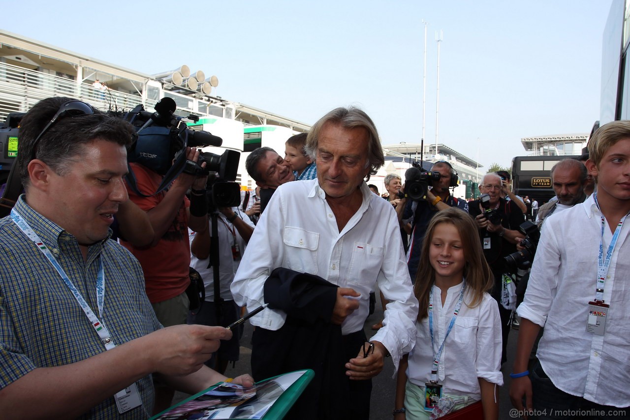 GP ITALIA, 08.09.2012- Prove Libere 3, Luca Cordero di Montezemolo (ITA), President Ferrari  