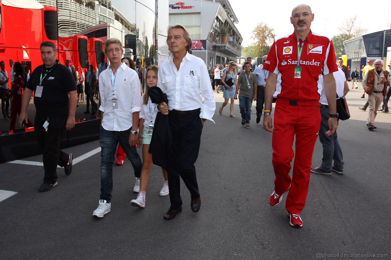 GP ITALIA, 08.09.2012- Prove Libere 3, Luca Cordero di Montezemolo (ITA), President Ferrari