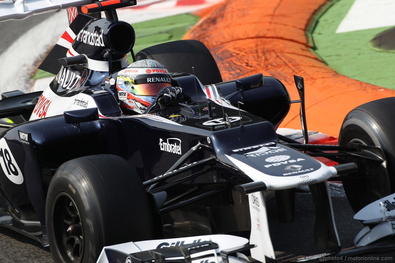 GP ITALIA, 08.09.2012- Prove Libere 3, Pastor Maldonado (VEN) Williams F1 Team FW34 
