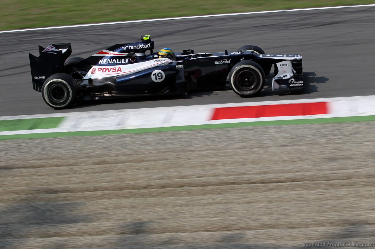 GP ITALIA, 08.09.2012- Prove Libere 3, Bruno Senna (BRA) Williams F1 Team FW34 
