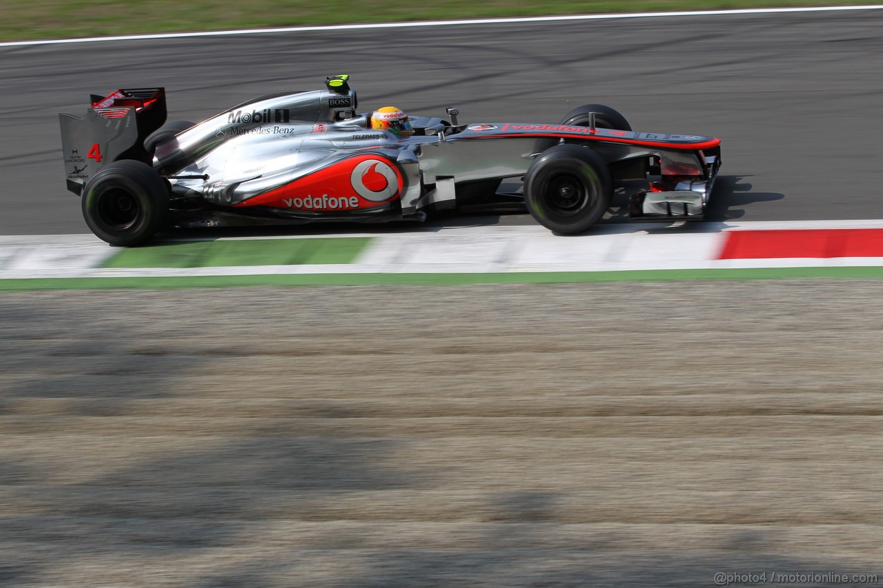 GP ITALIA, 08.09.2012- Prove Libere 3, Lewis Hamilton (GBR) McLaren Mercedes MP4-27 