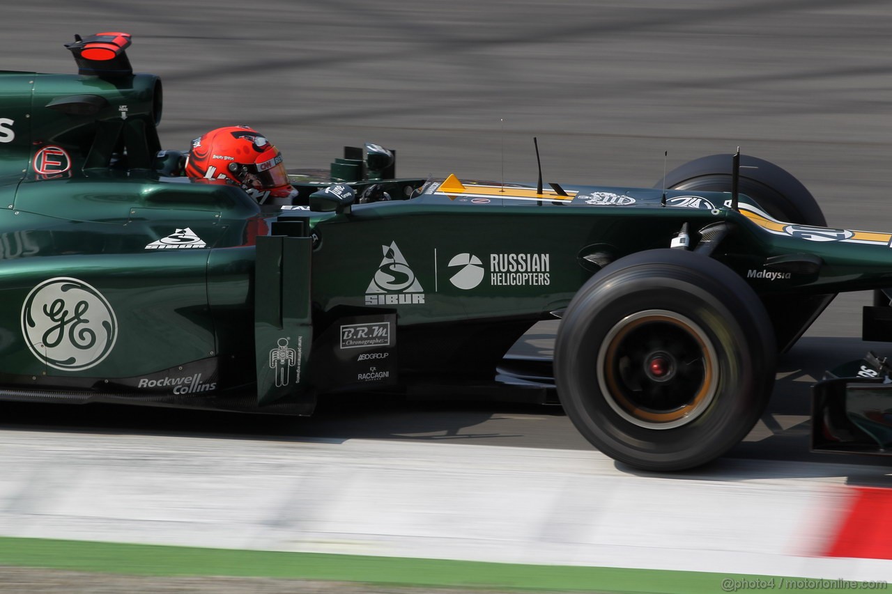 GP ITALIA, 08.09.2012- Prove Libere 3, Heikki Kovalainen (FIN) Caterham F1 Team CT01 