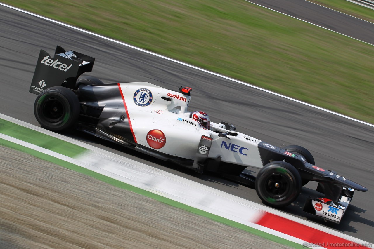 GP ITALIA, 08.09.2012- Prove Libere 3, Kamui Kobayashi (JAP) Sauber F1 Team C31 