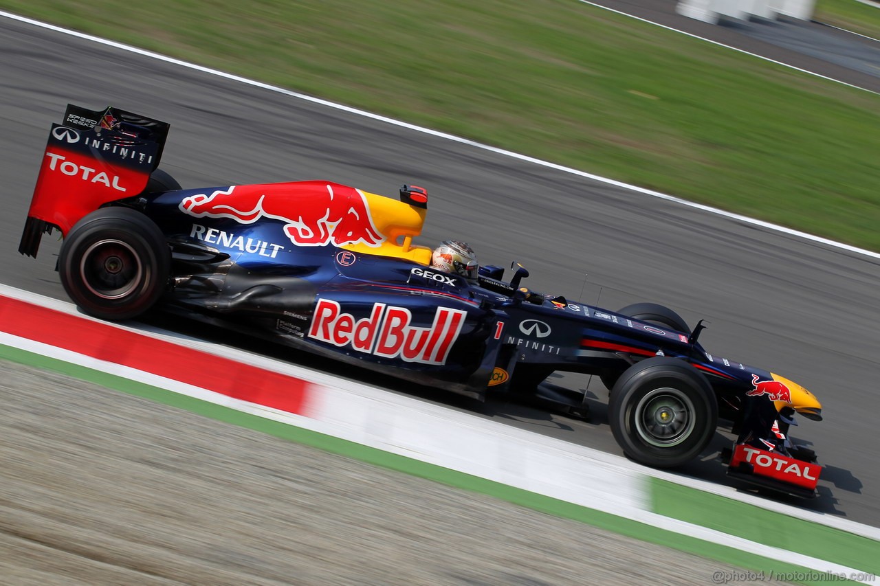 GP ITALIA, 08.09.2012- Prove Libere 3, Sebastian Vettel (GER) Red Bull Racing RB8 