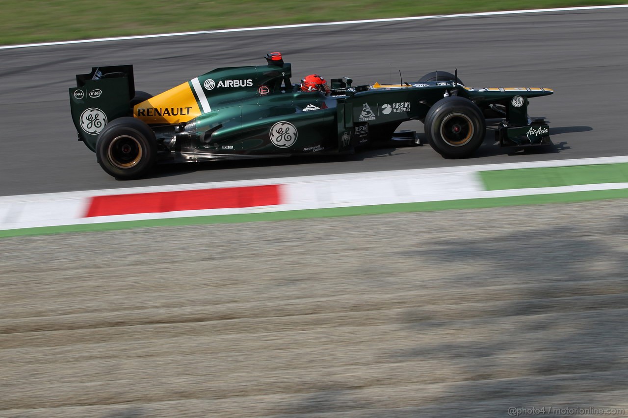 GP ITALIA, 08.09.2012- Prove Libere 3, Heikki Kovalainen (FIN) Caterham F1 Team CT01 