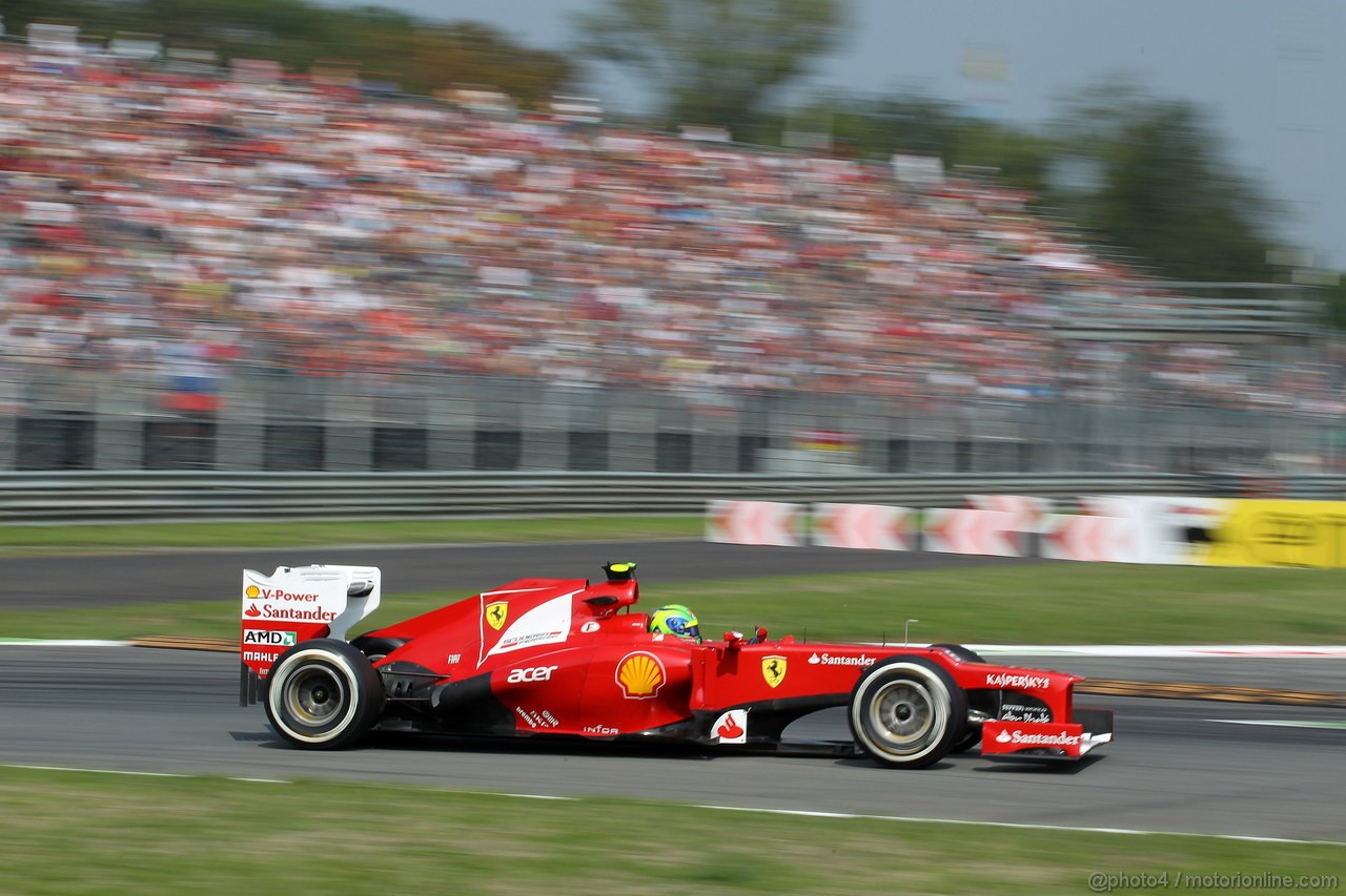 GP ITALIA, 08.09.2012- Prove Libere 3, Felipe Massa (BRA) Ferrari F2012 