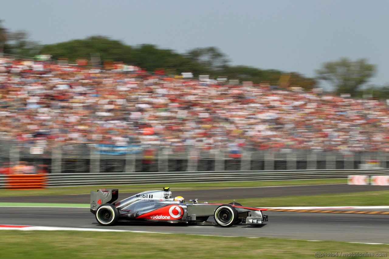 GP ITALIA, 08.09.2012- Prove Libere 3, Lewis Hamilton (GBR) McLaren Mercedes MP4-27 