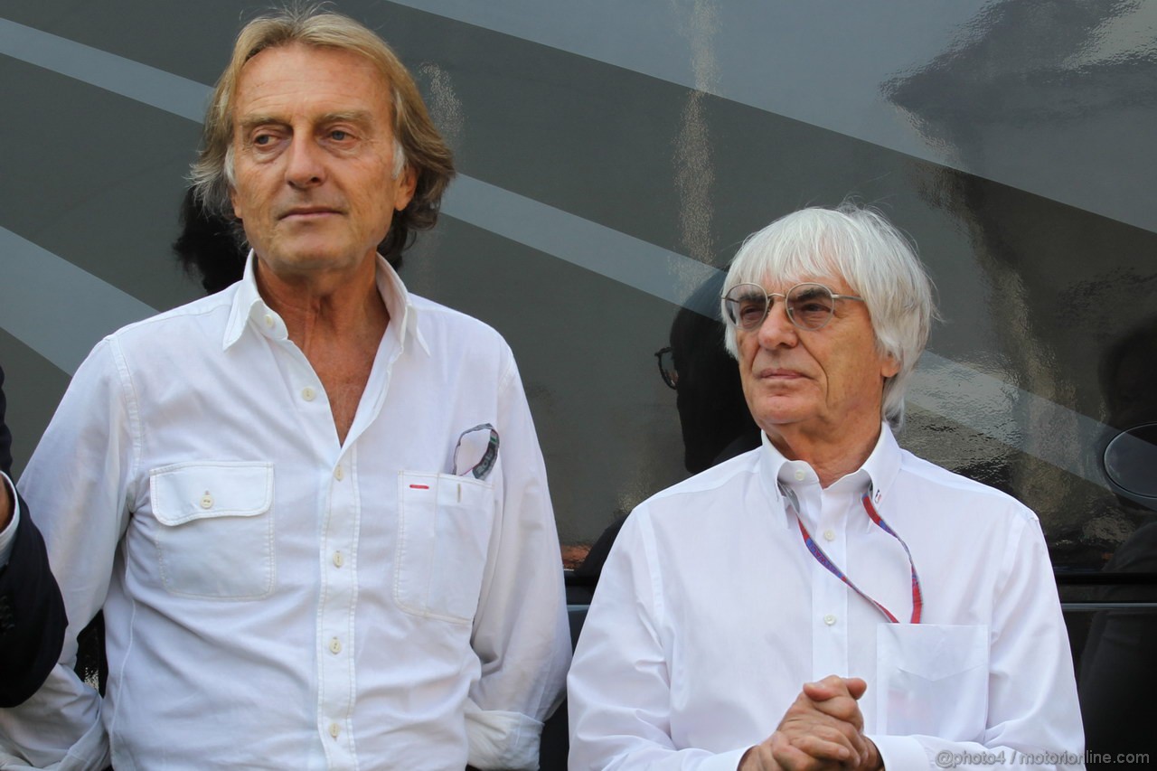 GP ITALIA, 08.09.2012- Prove Libere 3, Luca Cordero di Montezemolo (ITA), President Ferrari e Bernie Ecclestone (GBR), President e CEO of Formula One Management  