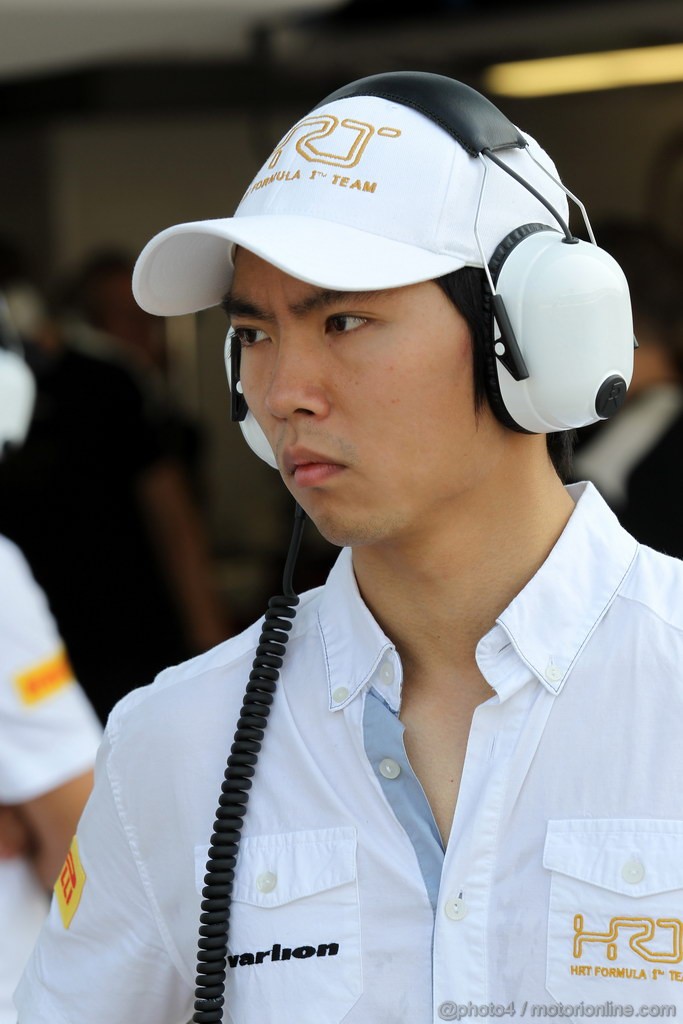 GP ITALIA, 08.09.2012- Prove Libere 3, Ma Qing Hua (CHI), Test Driver, HRT Formula 1 Team F112  