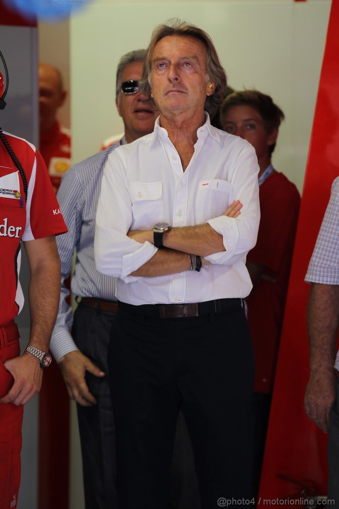 GP ITALIA, 08.09.2012- Prove Libere 3, Luca Cordero di Montezemolo (ITA), President Ferrari