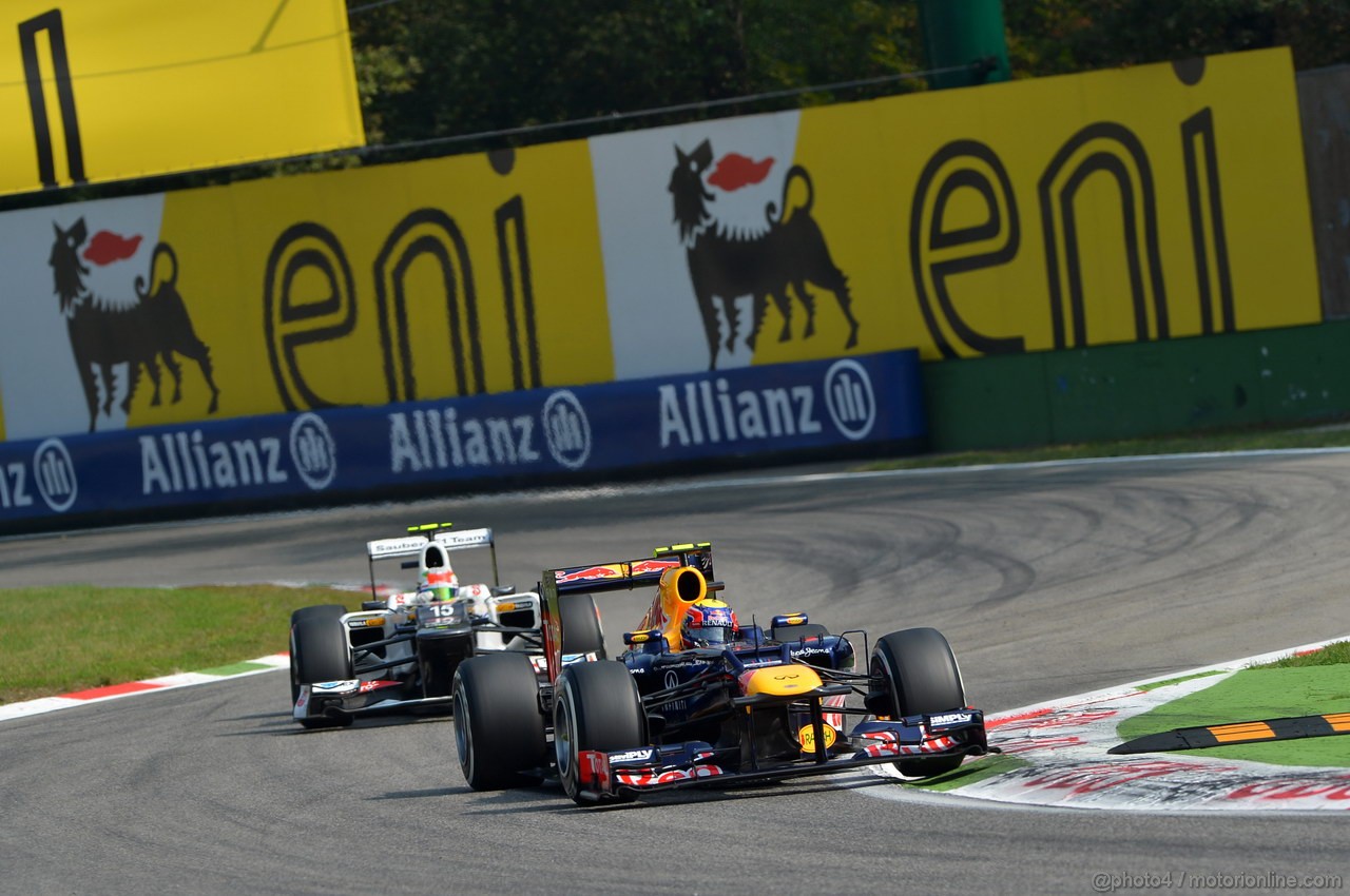 GP ITALIA, 08.09.2012- Prove Libere 3, Mark Webber (AUS) Red Bull Racing RB8 
