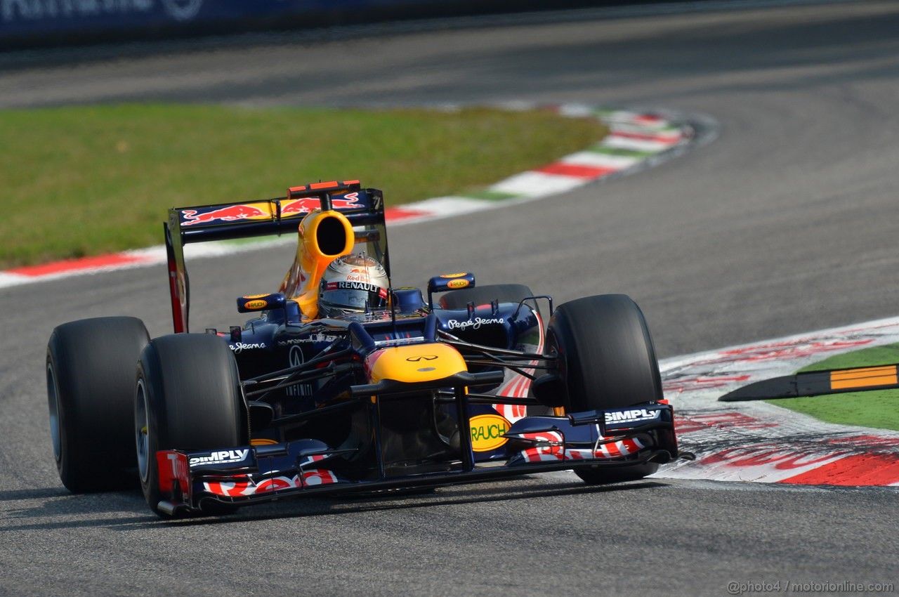GP ITALIA, 08.09.2012- Prove Libere 3, Sebastian Vettel (GER) Red Bull Racing RB8 
