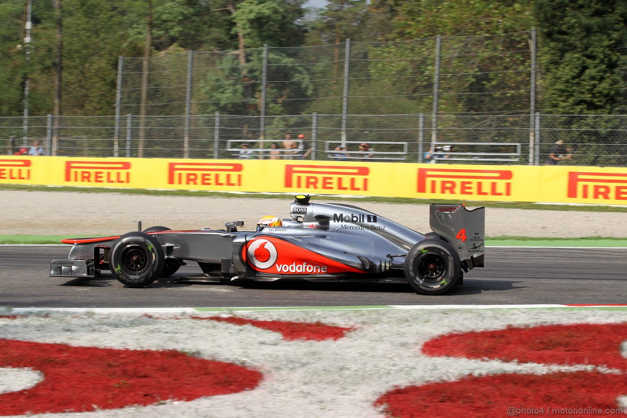 GP ITALIA, 08.09.2012- Prove Libere 3, Lewis Hamilton (GBR) McLaren Mercedes MP4-27 
