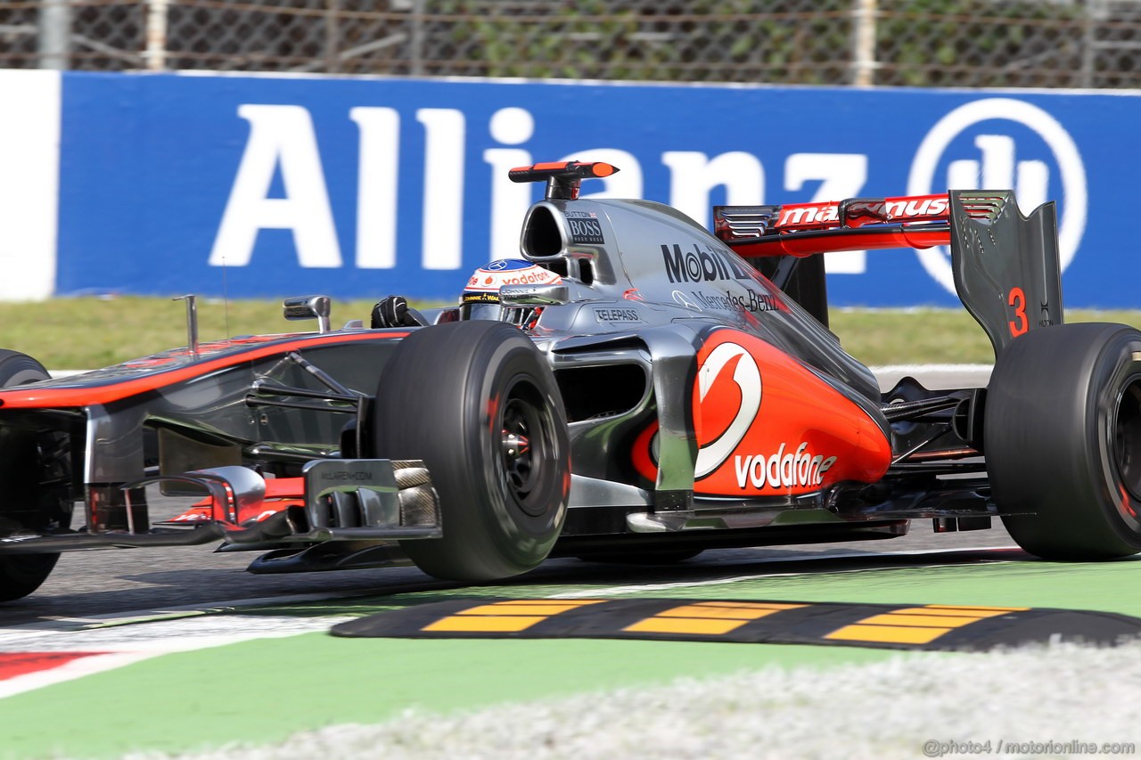 GP ITALIA, 08.09.2012- Prove Libere 3, Jenson Button (GBR) McLaren Mercedes MP4-27 