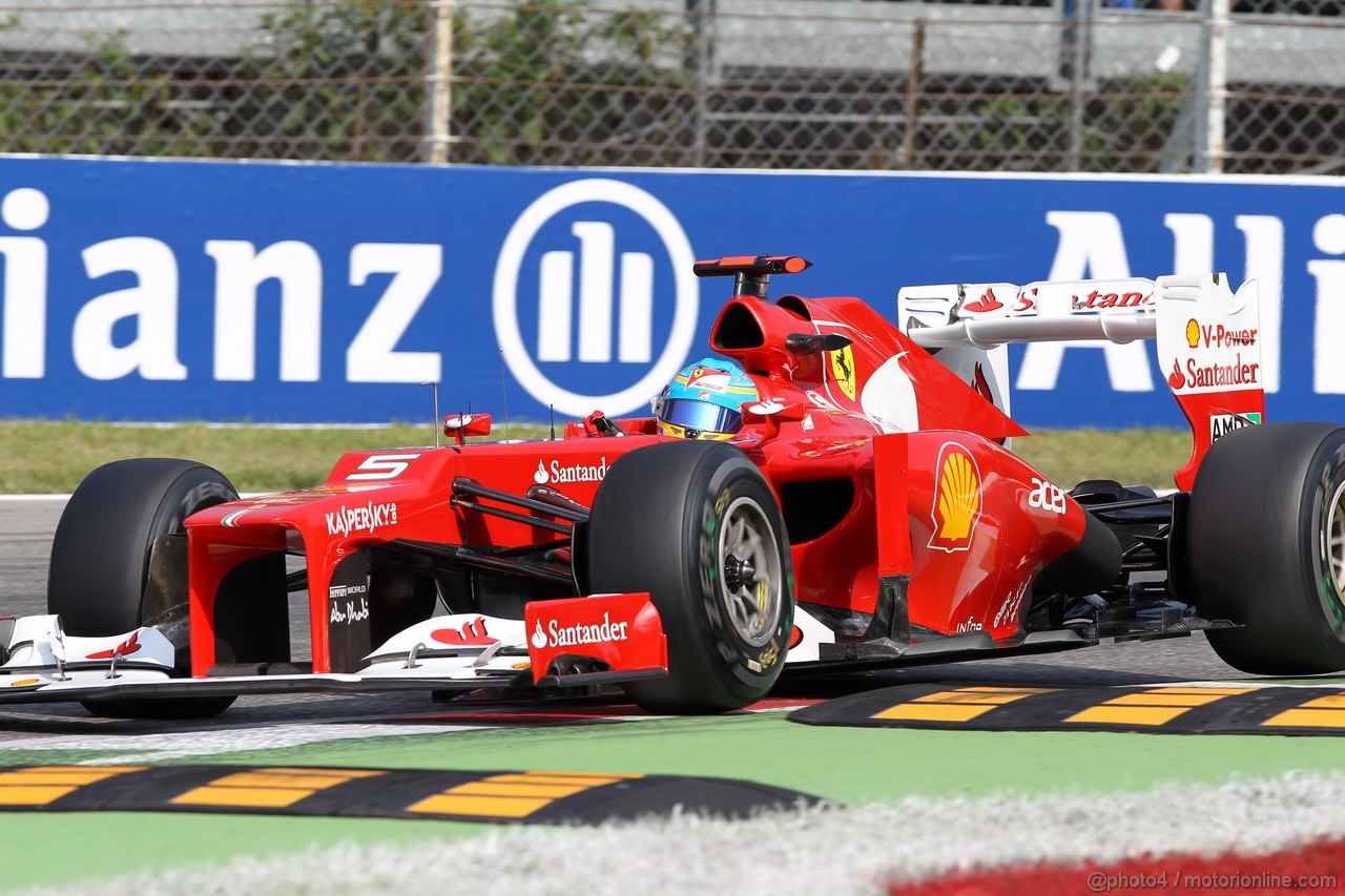 GP ITALIA, 08.09.2012- Prove Libere 3, Fernando Alonso (ESP) Ferrari F2012 