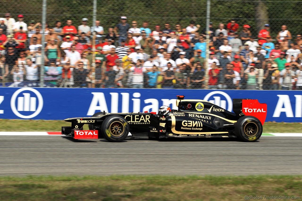 GP ITALIA, 08.09.2012- Prove Libere 3, Kimi Raikkonen (FIN) Lotus F1 Team E20 