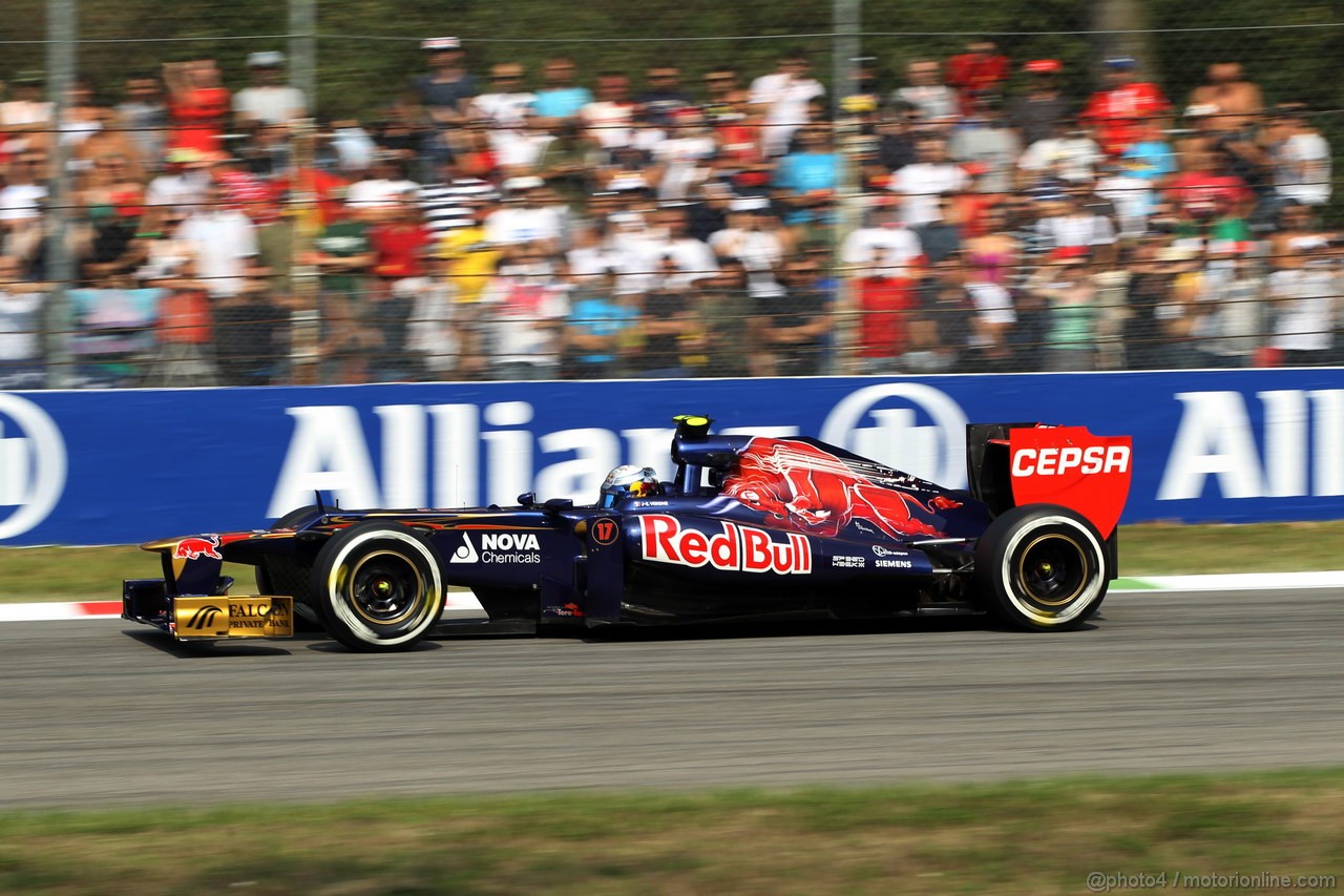 GP ITALIA, 08.09.2012- Prove Libere 3, Jean-Eric Vergne (FRA) Scuderia Toro Rosso STR7 