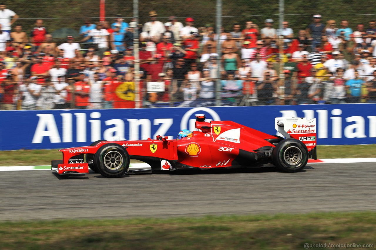 GP ITALIA, 08.09.2012- Prove Libere 3, Fernando Alonso (ESP) Ferrari F2012 