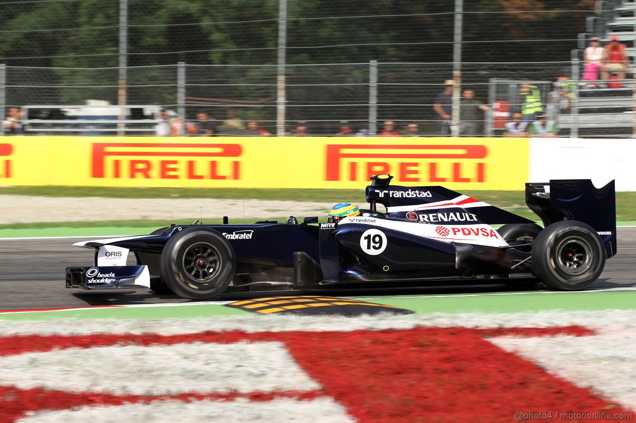 GP ITALIA, 08.09.2012- Prove Libere 3, Bruno Senna (BRA) Williams F1 Team FW34 