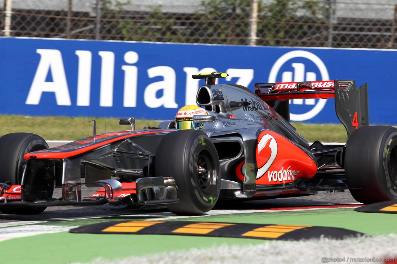 GP ITALIA, 08.09.2012- Prove Libere 3, Lewis Hamilton (GBR) McLaren Mercedes MP4-27 