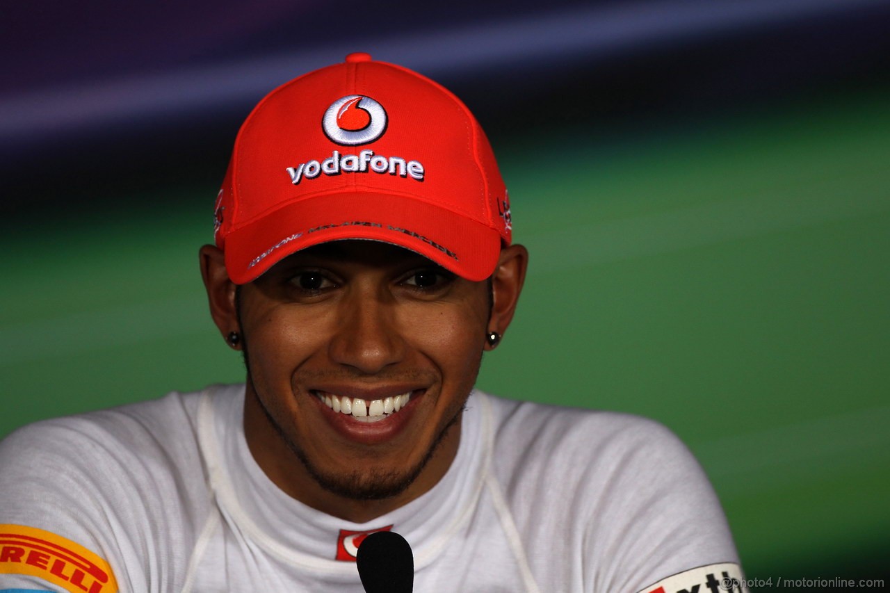 GP ITALIA, 08.09.2012- Qualifiche, Conferenza Stampa, Lewis Hamilton (GBR) McLaren Mercedes MP4-27 