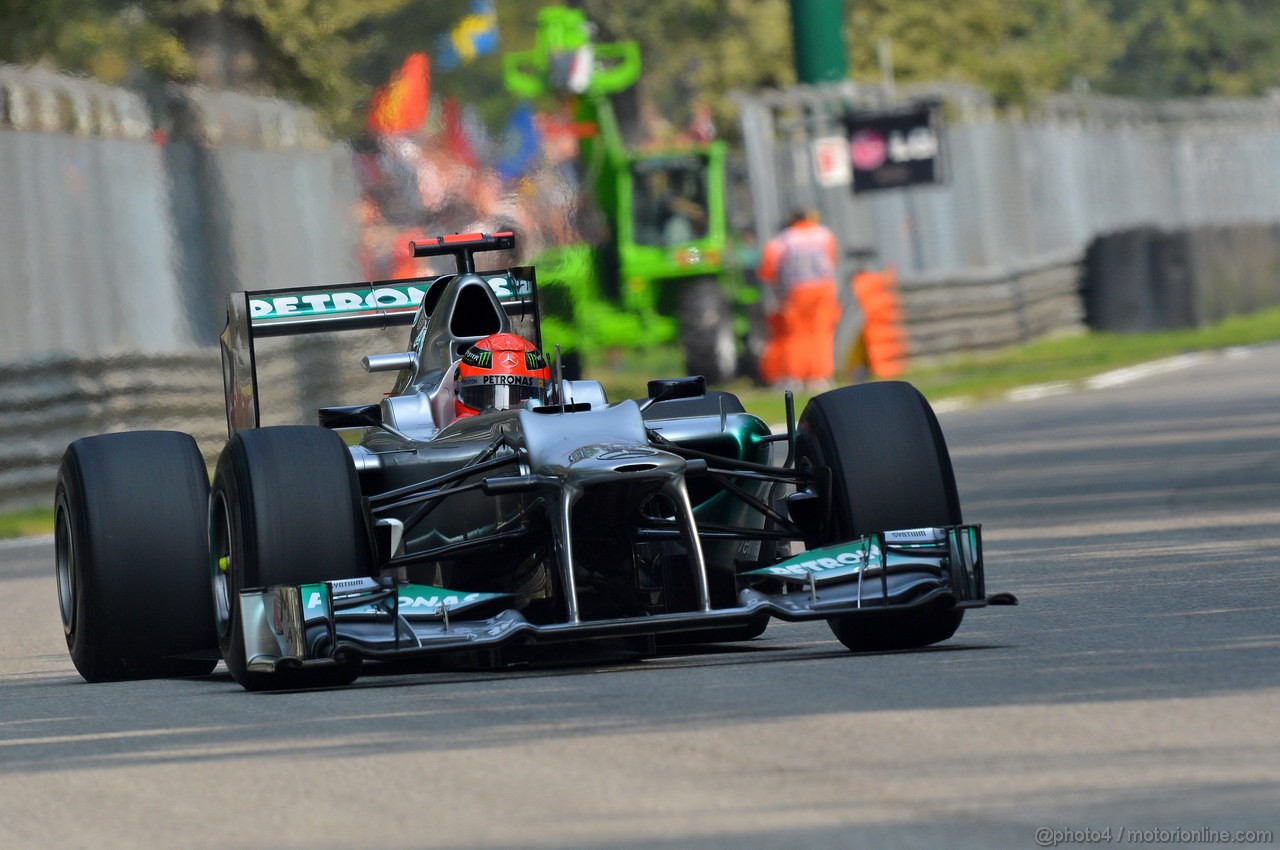 GP ITALIA, 08.09.2012- Qualifiche, Michael Schumacher (GER) Mercedes AMG F1 W03 